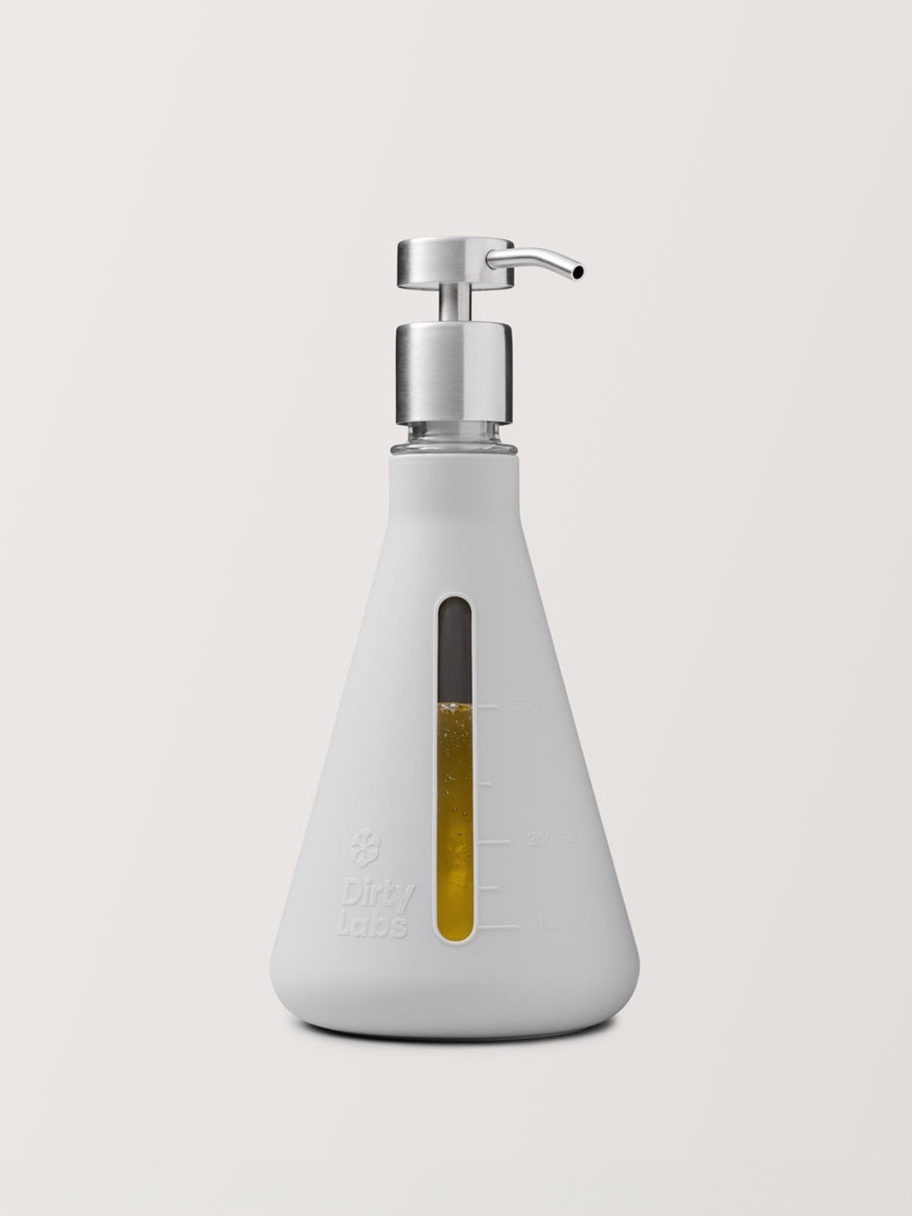 Reusable Erlenmeyer Glass Dispenser + Pump - Clear